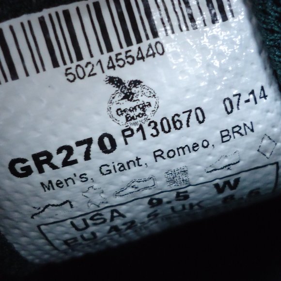 NWOT. SIZE 9.5 W. Georgia Giant Romeo leather working boot. - Picture 8 of 16